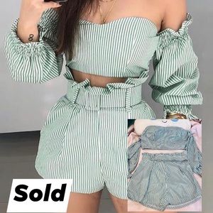 Crop top and shorts set